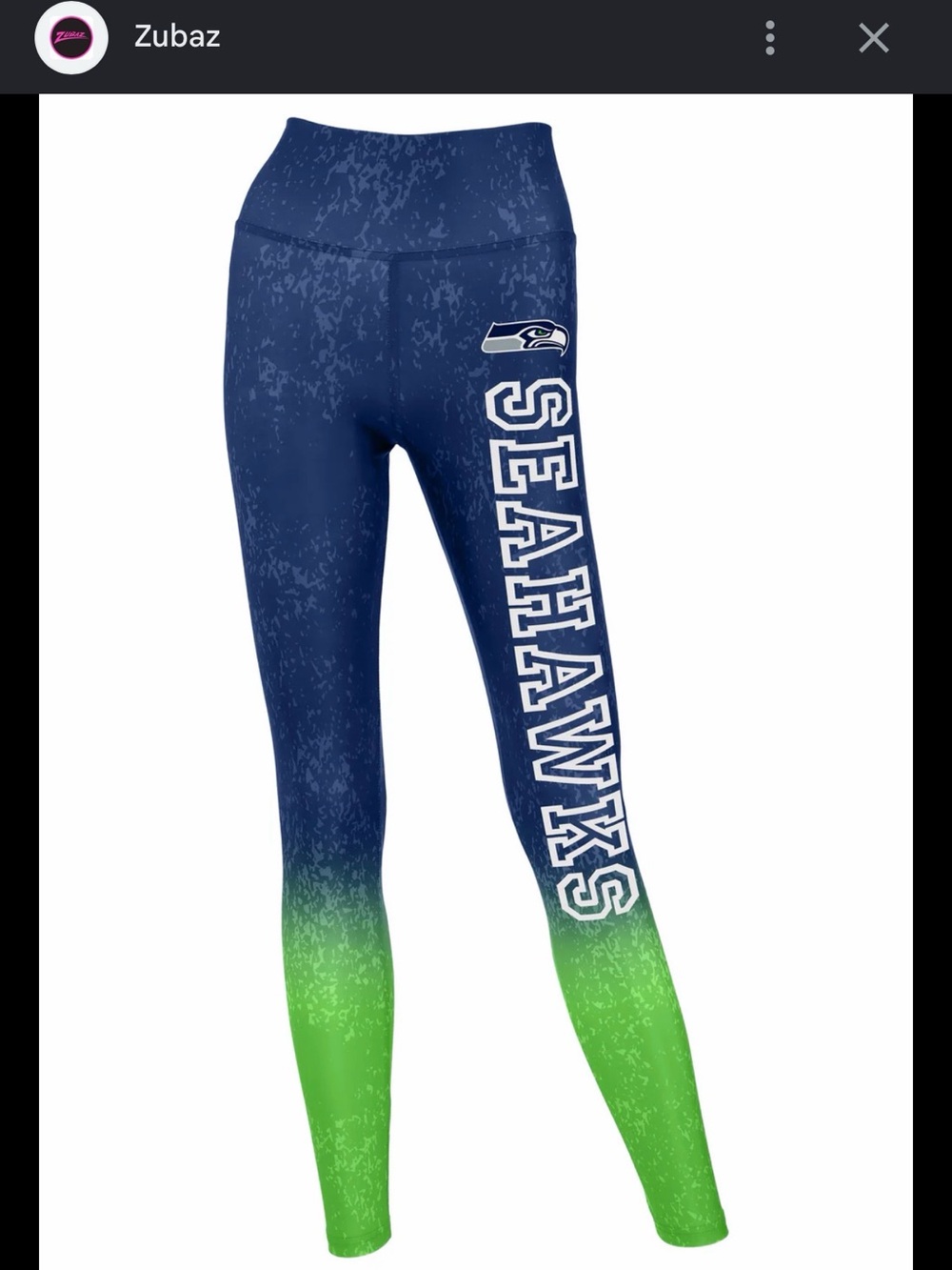 NFL Seattle Seahawks Navy & Lime Team Apparel Leggings size small